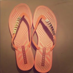 Coral color sandals